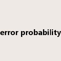 error probability是什么意思