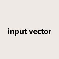 input vector是什么意思