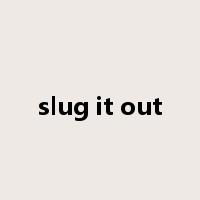 slug it out是什么意思