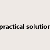 practical solution是什么意思