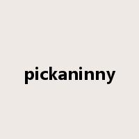 pickaninny是什么意思