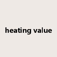 heating value是什么意思