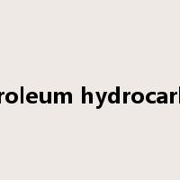 petroleum hydrocarbon是什么意思