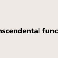 Transcendental function是什么意思