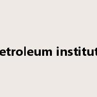 petroleum institute是什么意思