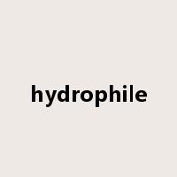 hydrophile是什么意思