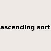 ascending sort是什么意思