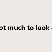 not much to look at是什么意思