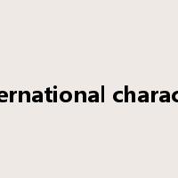 international character是什么意思