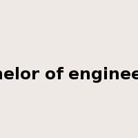 bachelor of engineering是什么意思