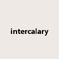 intercalary是什么意思