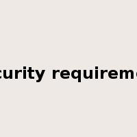 security requirement是什么意思