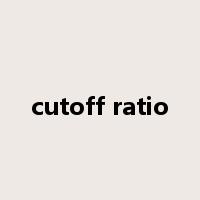 cutoff ratio是什么意思