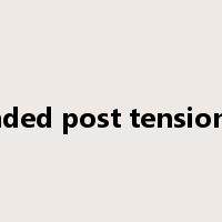 bonded post tensioning是什么意思
