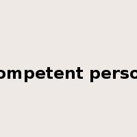 competent person是什么意思