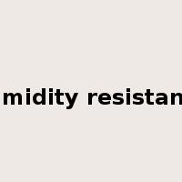 humidity resistance是什么意思