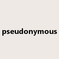 pseudonymous是什么意思