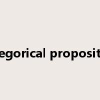 categorical proposition是什么意思