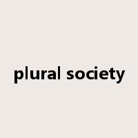 plural society是什么意思