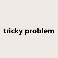 tricky problem是什么意思