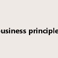 business principles是什么意思