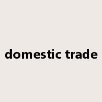 domestic trade是什么意思