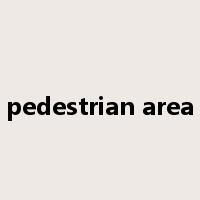 pedestrian area是什么意思