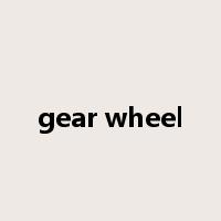 gear wheel是什么意思