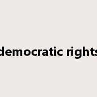 democratic rights是什么意思