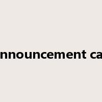 announcement call是什么意思