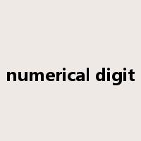 numerical digit是什么意思
