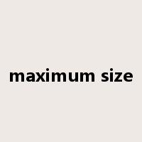 maximum size是什么意思