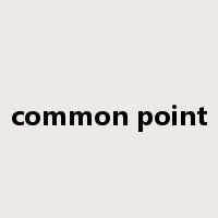 common point是什么意思