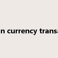 foreign currency transaction是什么意思