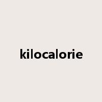 kilocalorie是什么意思