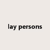 lay persons是什么意思