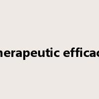 therapeutic efficacy是什么意思