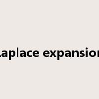 Laplace expansion是什么意思