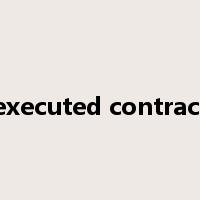 executed contract是什么意思