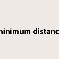 minimum distance是什么意思