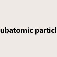 subatomic particle是什么意思