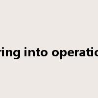bring into operation是什么意思