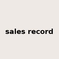sales record是什么意思