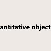 quantitative objective是什么意思