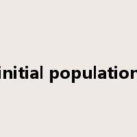 initial population是什么意思