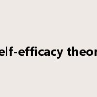 self-efficacy theory是什么意思