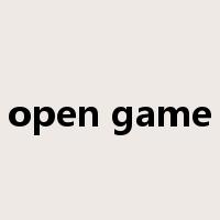 open game是什么意思