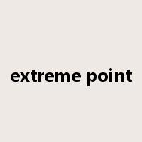 extreme point是什么意思
