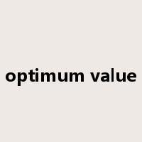 optimum value是什么意思