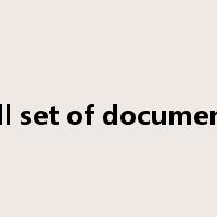 full set of documents是什么意思